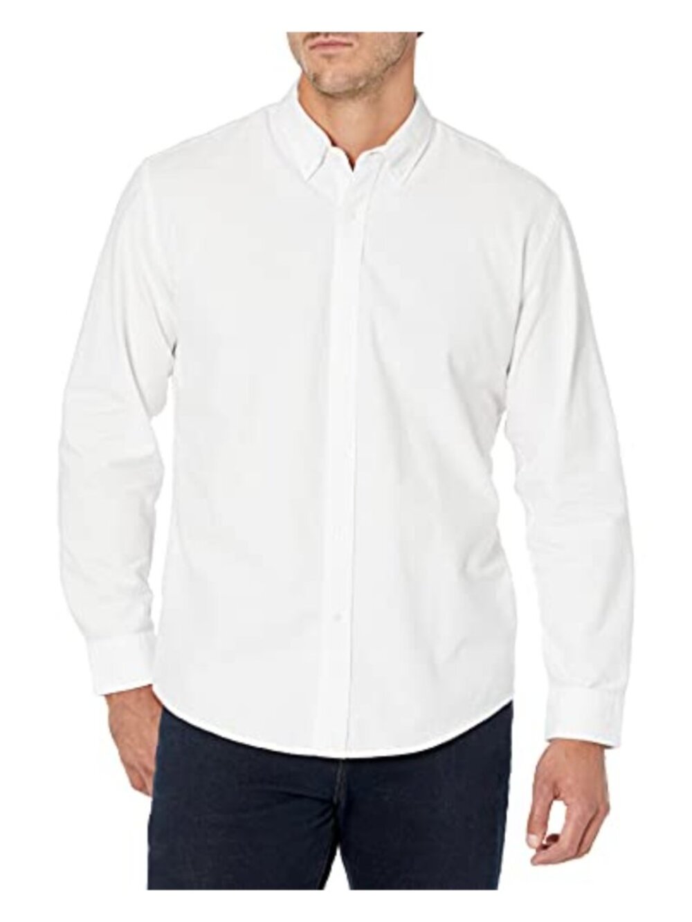 Essentials Men's Regular-Fit Long-Sleeve Cotton Oxford Shirt